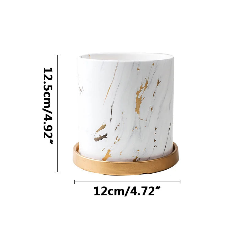 Cache pot effet marbre